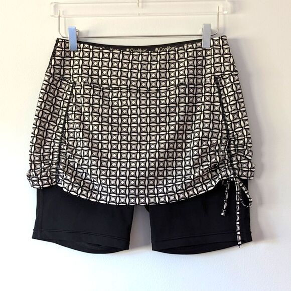 Coolibar Black and White 2-in-1 Skort Women's Large - Picture 1 of 7